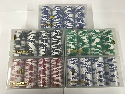 Lot de 100 jetons de poker de 10 g en argile Pa...