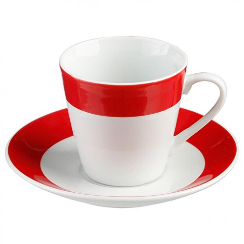 - lot de 6 tasses à café avec soucoupes 