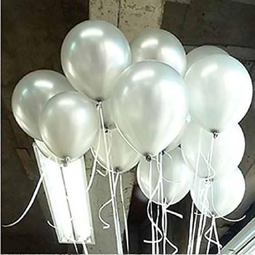 Seguryy Sachet de 100 Ballons Nacrés Perle Late...