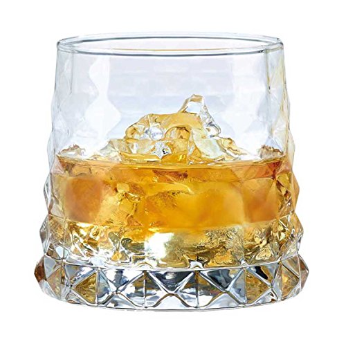 Verre cristal à whisky décoratif base épaisse