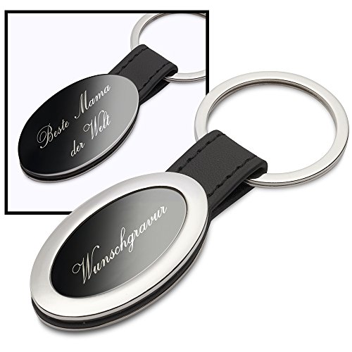 Porte-clés en forme ovale et ergonomique avec g...