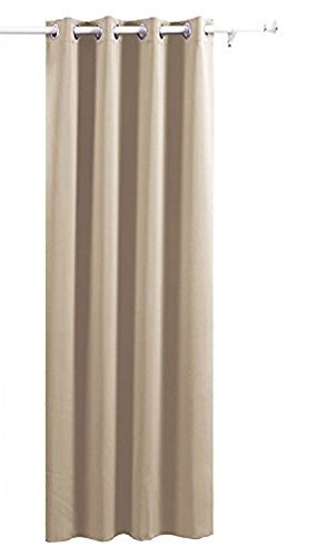 Rideau occultant opaque solide lourd à oeillets...
