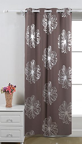 Rideau occultant imprimé floral à oeillets isol...