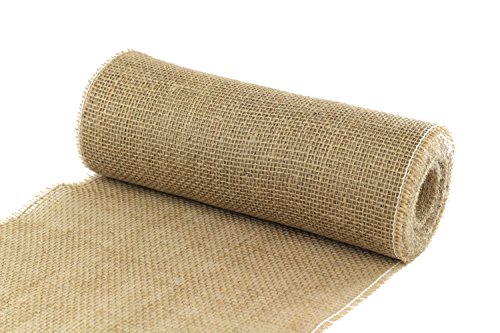 Chemin de table en toile de jute aspect naturel...