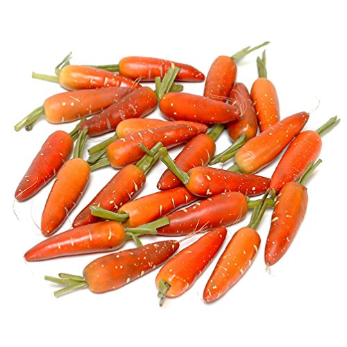 Lot de 24 mini carottes décoratives Longueur 8 cm