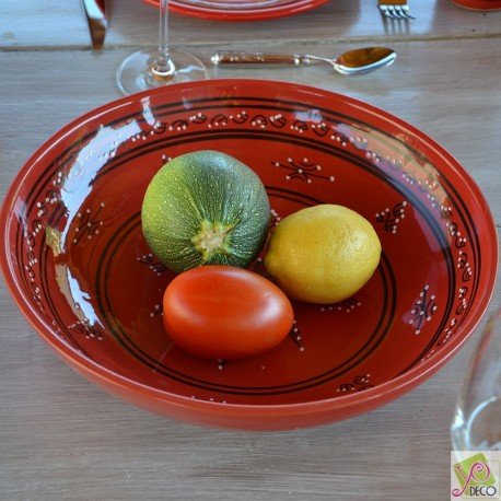 Jatte Tatoué rouge - D 31 cm