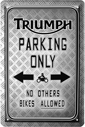 Triumph Parking Only Moto Bike Plaque de 20 x 30 Rétro Tôle 1715 B019CVMA78 Blechschild 20 x 30 cm Triumph Parking Only Moto Bike Plaque de 20 x 30 Rétro Tôle 1715 B019CVMA78 Blechschild 20 x 30 cm
