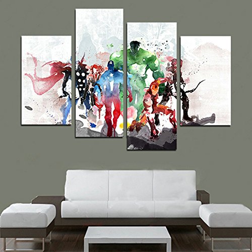 H.COZY 4 Piece Les Peintures Avengers moderne W...