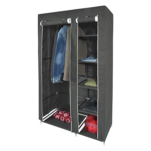 - crosby gris xl armoire de rangement/penderie ...