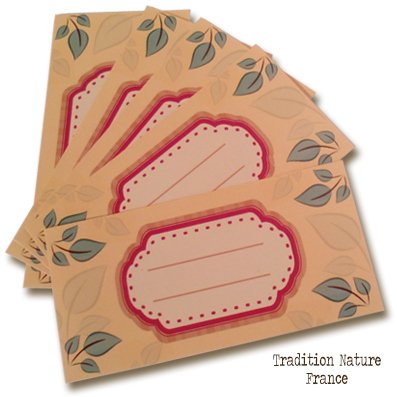 50 x étiquettes pots confiture | boite à thé | ...