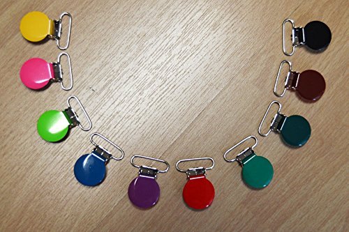 -lot de 10 attaches tétines ronds, passant: 2,5...