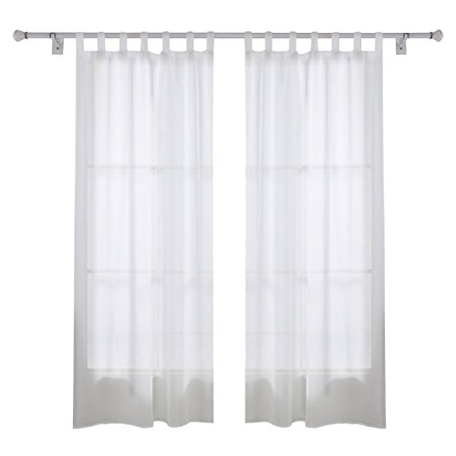 Doconovo Lot de 2 Rideaux Voilages Solide Aspec...