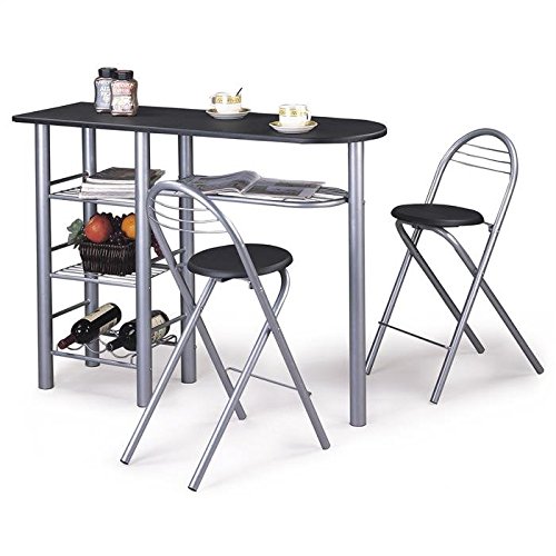 Ensemble table haute de bar mange-debout et 2 c...