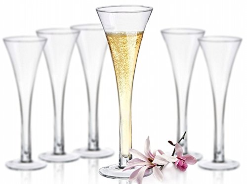 6 Verres à Champagne Rio - Verre soufflé bouche