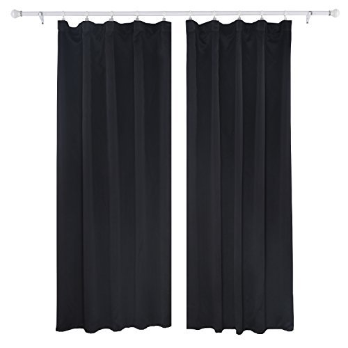 Lot de 2 rideaux occultants lourds solides de c...