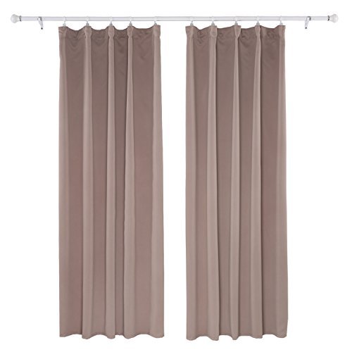 Lot de 2 rideaux occultants solides lourds de s...