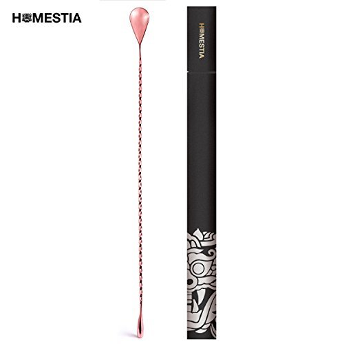 Or de rosa cuillère à cocktail torsadée en acie...