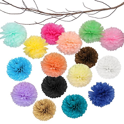 lot de 20 Pompons geantes papier de soie pour d...