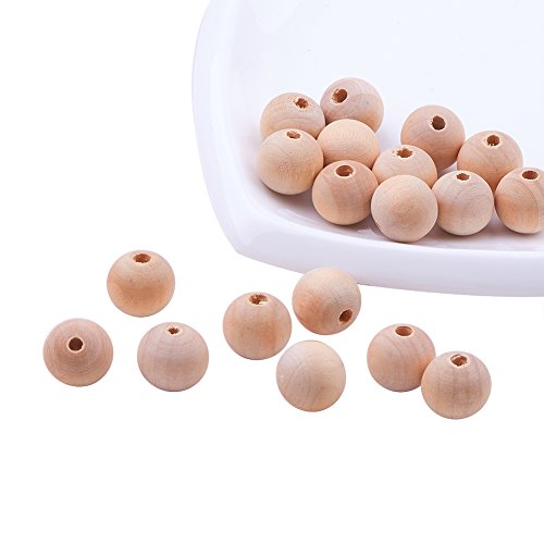 PandaHall- Lot de 20 perles en bois 16 mm avec ...