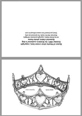 De la Reine de cœur - Couronne Tiara Art par Kr...
