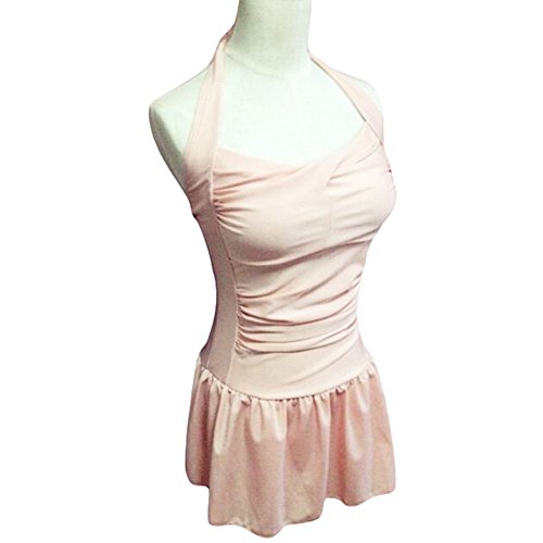 Rose mince Swim Apparel Poitrine froncée Maillo...