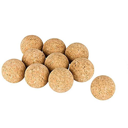Kork-Deko Ensemble de 10 boules de liège (ballons de botteur liège), liège naturel, diamètre = 3,5 cm | naturel, très silencieux (baby-foot, balle pour baby-foot, balles pour football de table, 10 pièces) code EAN B01CITAAG4 