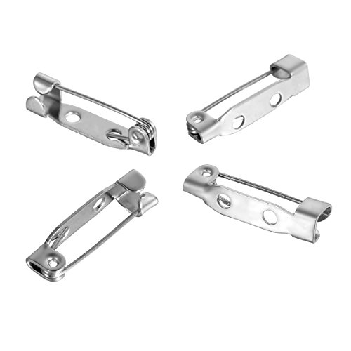 Blanc plaque 12 pieces fermoirs de broche avec ...