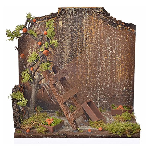 Décor crèche oranger 20x14x20cm