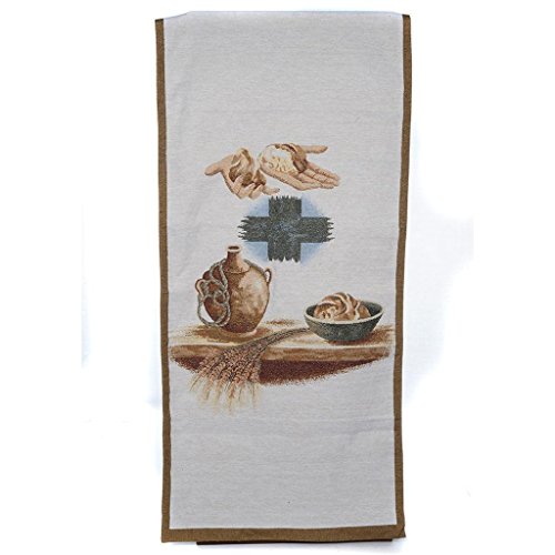 Voile de lutrin amphore, pain, croix