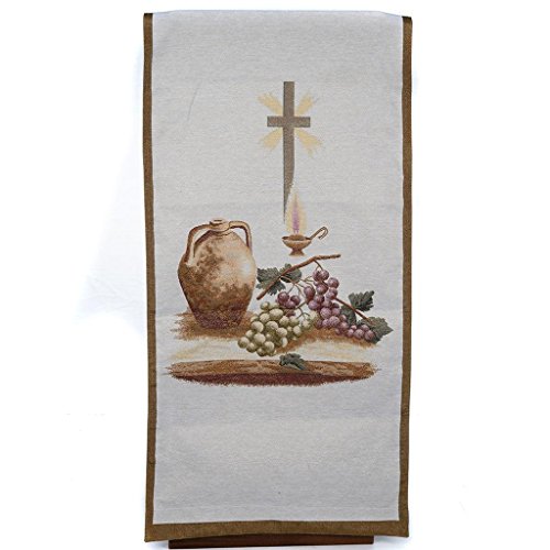 Voile de lutrin amphore, raisins, croix