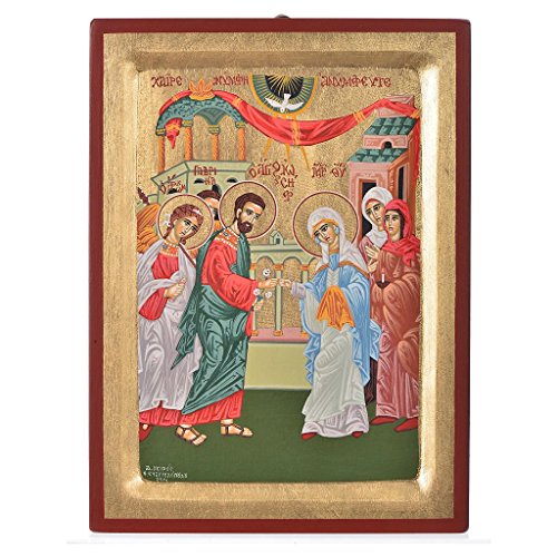 Icône mariage St Joseph et Ste Marie sérigraphi...