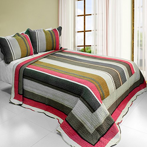 [Multicolore Stripe] coton imprimé Lot de 3 ver...