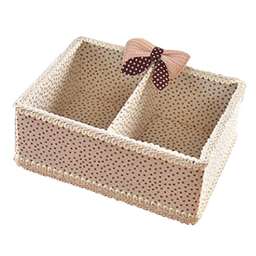 Floral Crème Fabrics Colored bureau Organisateurs Box 2 Boîte de rangement Grids B01COX5RAS Blancho