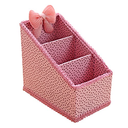 Floral rose Tissus Colored bureau Organisateurs Box 3 Grids Boîte de rangement B01COX5VEU Blancho