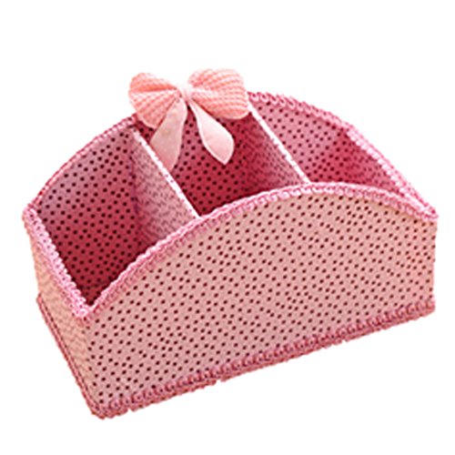 Floral rose Tissus Colored bureau Organisateurs Box 3 Grids Boîte de rangement B01COX5XFC Blancho