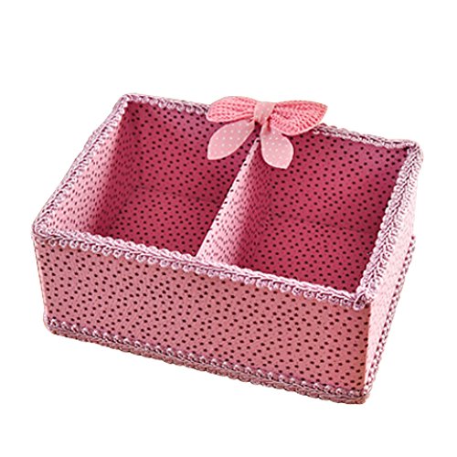 Floral rose bureau Boîte de rangement Organisateurs 2 Big Box Grille Cosmetics B01COX601S Blancho