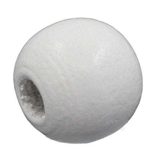 HOUSWEETY 200 Perles Intercalaire en Bois Rond ...