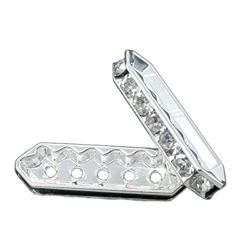 Housweety HOUSWEETY 10 Perles Intercalaires 5 Trous Argente 27x7.5mm code EAN B01CQL2VIE 