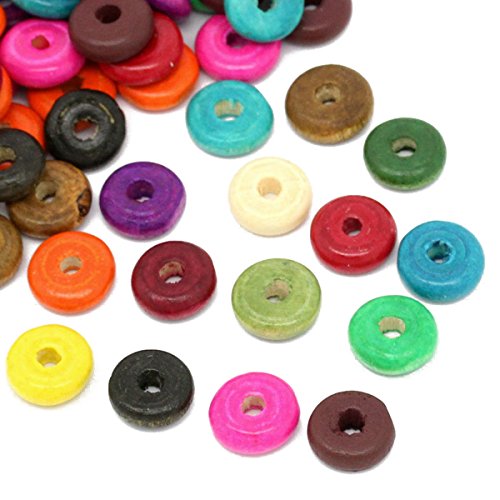 HOUSWEETY 500 Mixte Perles Intercalaire en Bois...