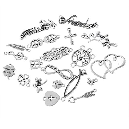 HOUSWEETY 20 Pcs Mixte Pendentifs / Breloques M...