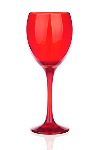 Verre à Pied Rouge - Verre à vin rouge, à vin b...