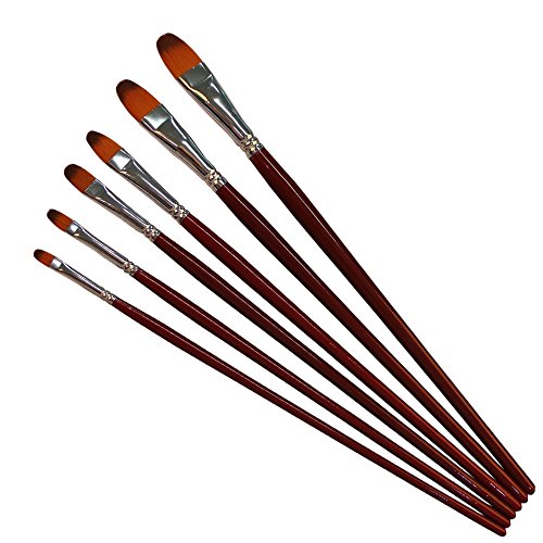 Pinceaux de peinture 6pcs brosses plates pour p...