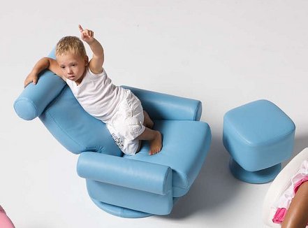 poltroncino Relax et pouf pour enfant