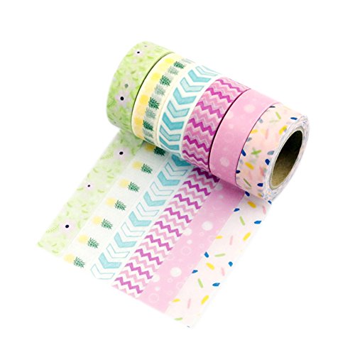 6 Rouleaux Washi Tape Masking tape- Ruban Adhés...