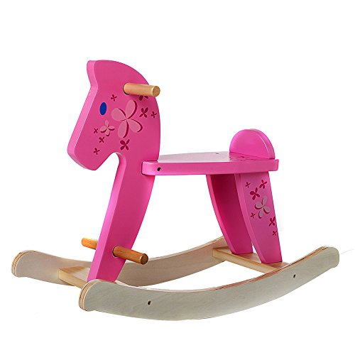 - jouet de premier age-cheval a bascule rose en...