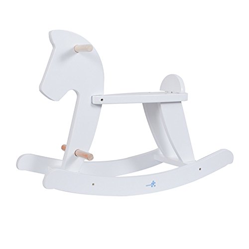 - jouet de premier age-cheval a bascule blanc e...
