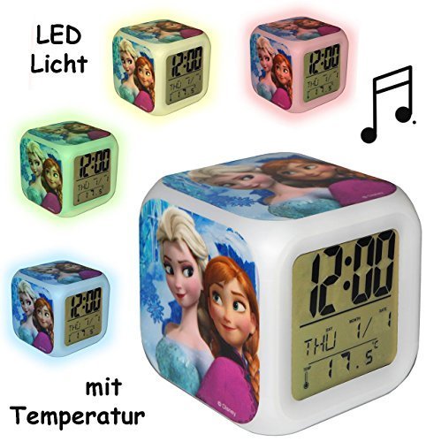 LED lumière Réveil pour enfants numérique " Disney Reine Des neiges des Neiges " 7 & Température Affichage pour enfants/grand numérique réveil & Montre Alarme Plastique/plastique pour jeune fille & - comme spécifié, sans NOM B01DE3483Y alles-meine.de GmbH