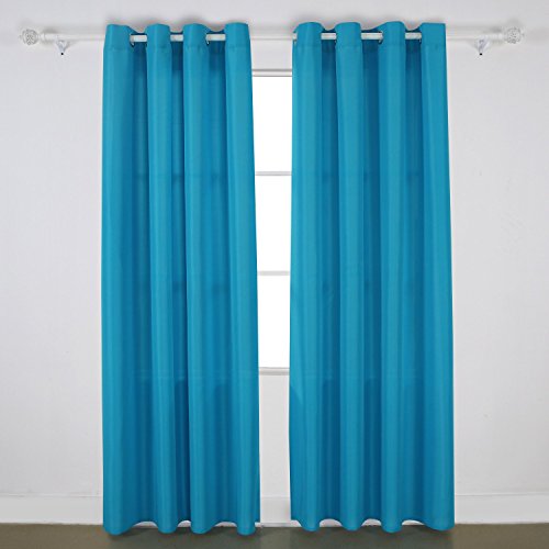 Deconovo Lot de 2 rideau de douche à oeilles pour la salle de bain 135x240cm bleu code EAN B01DLJ7J14 