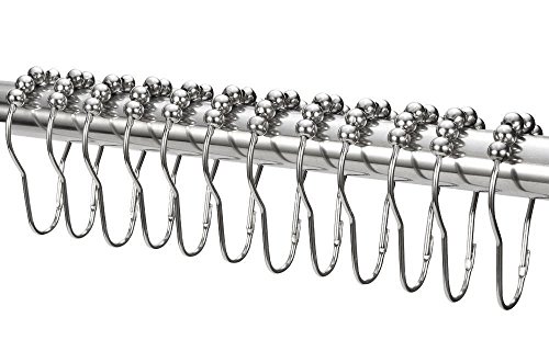 Anneaux pour rideaux de douche avec crochet cou...