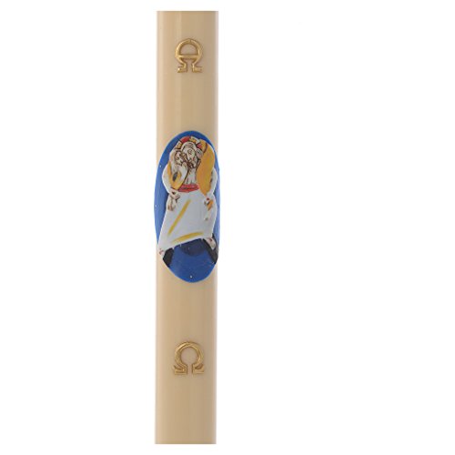 Cierge pascal Logo Jubilé Miséricorde cire d'ab...